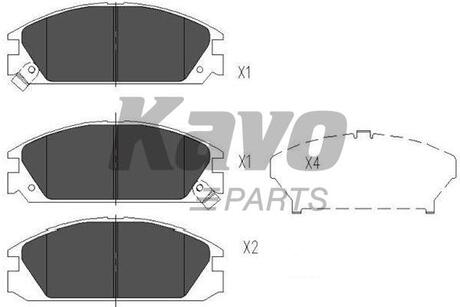 KBP-2020 KAVO KAVO PARTS MITSUBISHI Тормозные колодки передн.L200,L300,Pajero I,II