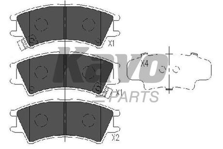 KBP-3004 KAVO KAVO PARTS HYUNDAI тормозные колодки Atos 98-