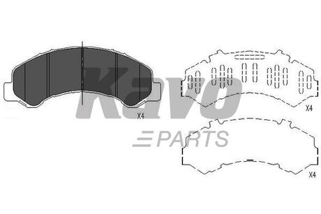 KBP-3511 KAVO KAVO PARTS FORD Тормозные колодки пер ISUZU, Богдан А092 95-