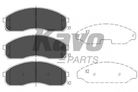 KBP-4012 KAVO Тормозные колодки, дискове гальмо (набір)