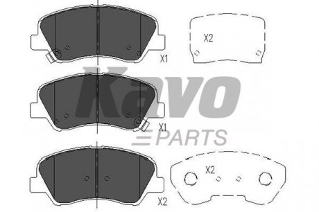 KBP-4023 KAVO Колодки тормозные