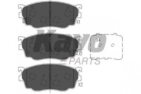 KBP-4509 KAVO Колодки тормозные передние Mazda 323/626 97-04