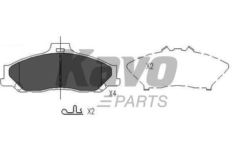 KBP-4510 KAVO KAVO PARTS MAZDA Тормозные колодки передн. B-serie,BT-50,Ford Ranger 1.8/3.0 96-