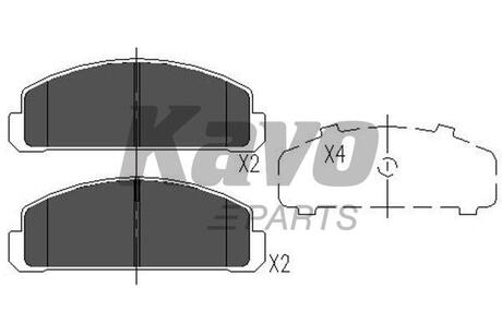 KBP4515 KAVO Тормозные колодки дискові mazda 323/323 estate/wagon