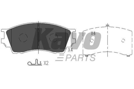 KBP-4529 KAVO KAVO PARTS MAZDA Тормозные колодки передн.Xedos 9 93-