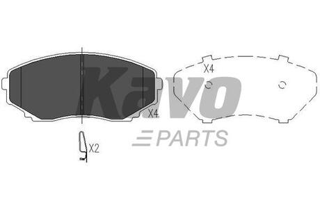 KBP-4530 KAVO KAVO PARTS MAZDA Тормозные колодки передн. MPV 95-