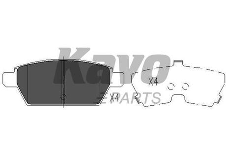 KBP-4554 KAVO KAVO PARTS MAZDA Тормозные колодки задн.Mazda 6 2.3