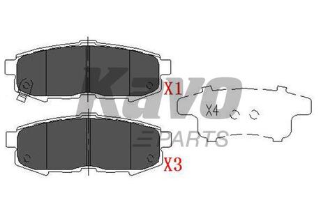 KBP-4555 KAVO KAVO PARTS Тормозные колодки задн. MAZDA Mpv 02-