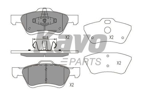 KBP-4564 KAVO KAVO PARTS MAZDA Тормозные колодки передн. TRIBUTE 04-, FORD MAVERICK 01-