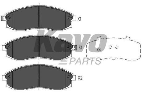 KBP-5517 KAVO KAVO PARTS MITSUBISHI тормозные колодки передн. L200 96-, NISSAN MAXIMA / MAXIMA QX IV (A32) 3.0 95-00