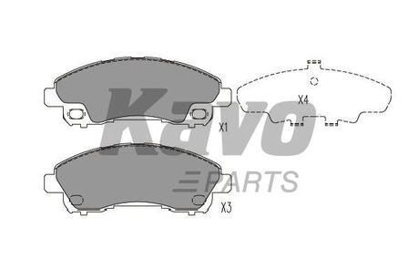 KBP-5549 KAVO KAVO PARTS MITSUBISHI Колодки тормозные Canter 12-