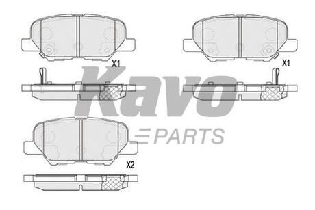 KBP-5551 KAVO Тормозные колодки зад. Mazda 6/Outlander III/ASX/10-