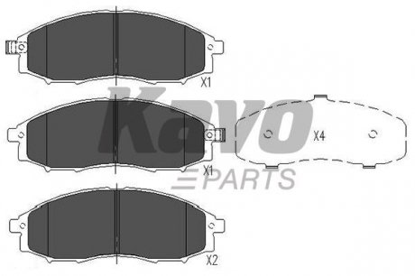 KBP-6518 KAVO Тормозные колодки, дискове гальмо (набір)