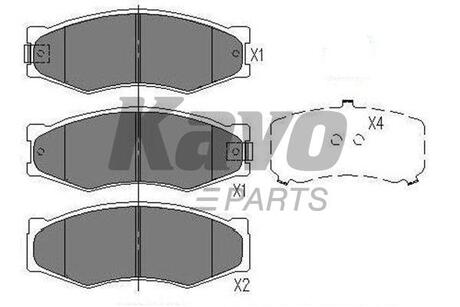 KBP-6524 KAVO KAVO PARTS NISSAN Колодки тормозные передн. Bluebird,Serena,Vanette 84-