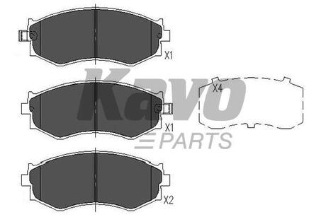 KBP-6527 KAVO KAVO PARTS NISSAN тормозные колодки передн.Primera 90-