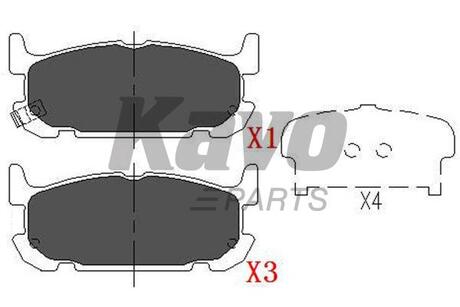 KBP-6571 KAVO KAVO PARTS MAZDA тормозные колодки задн. MX-5 II 1.8 98-