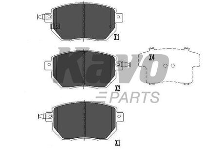 KBP-6573 KAVO Комплект гальмівних колодок