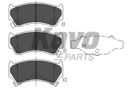 KBP-6587 KAVO Комплект гальмівних колодок