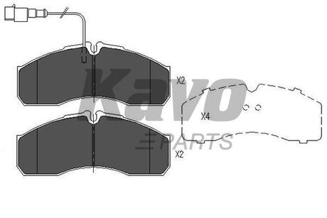 KBP-6591 KAVO KAVO PARTS NISSAN колодки тормозные задн. NT400 CABSTAR (F24M) 35.13 16-