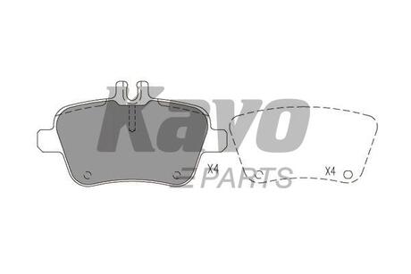 KBP-6619 KAVO Комплект гальмівних колодок