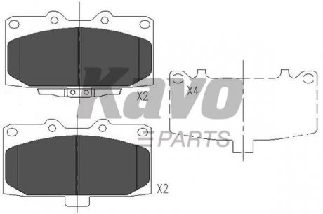 KBP-8003 KAVO Тормозные колодки, дискове гальмо (набір)