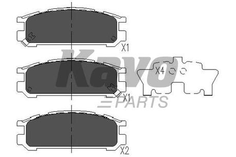 KBP-8016 KAVO Комплект гальмівних колодок