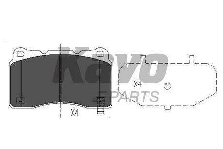 KBP-8021 KAVO Комплект гальмівних колодок