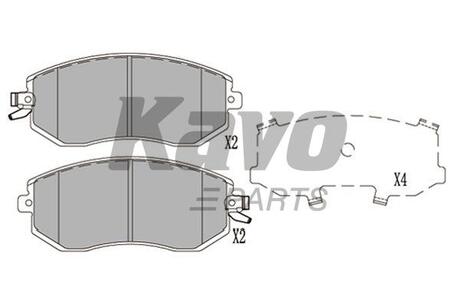 KBP-8025 KAVO Комплект гальмівних колодок
