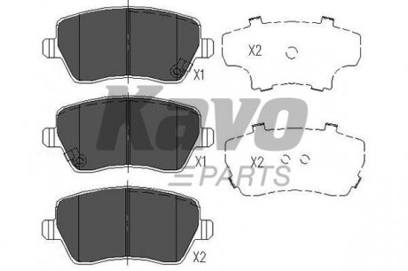 KBP-8522 KAVO Колодки тормозные передние Swift/Note/Micra/Agila 05-