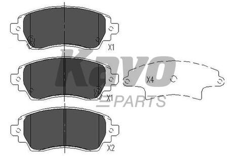 KBP-9010 KAVO KAVO PARTS IVECO Колодки тормозные пер./задн. DAILY 96