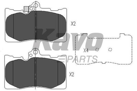 KBP-9085 KAVO KAVO PARTS TOYOTA Тормозные колодки передн. Lexus GS 05-