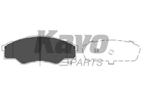 KBP-9102 KAVO KAVO PARTS TOYOTA Тормозные колодки передн.Hilux II,III 01-