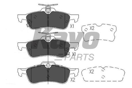 KBP-9106 KAVO Комплект гальмівних колодок