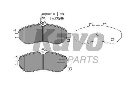 KBP-9148 KAVO KAVO PARTS CITROEN Тормозные колодки передн.JumpyFiat ScudoPeugeot Expert 07- (с датчиком)