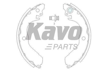 KBS-6411 KAVO KAVO PARTS MITSUBISHI Щеки торм. COLT V 1300 00-03, LANCER VI (CJ_, CP_) 1.5 12V 96-03