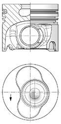 41094600 KOLBENSCHMIDT Поршень vw 81.01 t5 2.5tdi bnz (cyl 3-5) (пр-во ks)