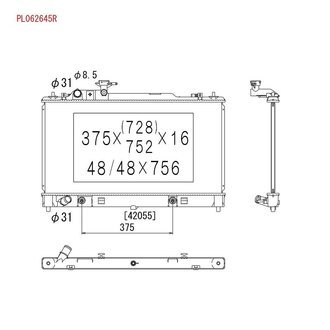 PL062645R KOYORAD Радиатор охлаждения двигателя