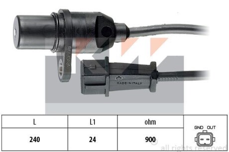 Датчик р/вала, к/вала (аналог EPS 1.953.279/Facet 9.0279) Kw 453 279