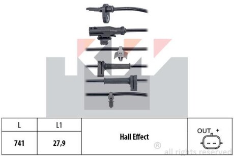 Датчик ABS, 1.0 EcoBoost, 1.5, 1.6 TDCi 14- Kw 460 124