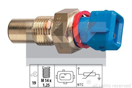 Датчик температури охолодж. рідини/масла/топлива (аналог EPS 1.830.113/Facet 7.3113) Kw 530 113