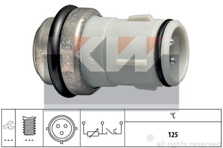 Датчик температури охолодж. рідини/масла/топлива (аналог EPS 1.830.533/Facet 7.3533) Kw 530 533 (фото 1)