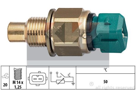 Датчик температури охолодж. рідини/масла/топлива (аналог EPS 1.830.554/Facet 7.3554) Kw 530 554