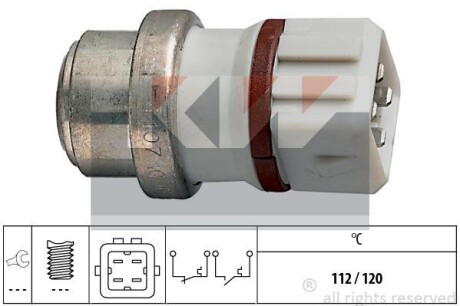 Датчик вкл. вентилятора, (корчн. 4-полюса) 1.9D/2.0 112C Kw 540 107 (фото 1)