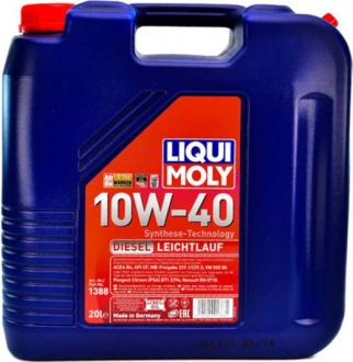 1388 LIQUI MOLY Масло моторное Liqui Moly Diesel Leichtlauf 10W-40 (20 л)