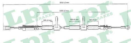 C0985B LPR Трос ручного гальма