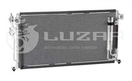 LRAC 1100 LUZAR Радиатор кондиционера Lancer 1.3/1.6/2.0 (03-) АКПП,МКПП с ресивером (LRAC 1100) Luzar