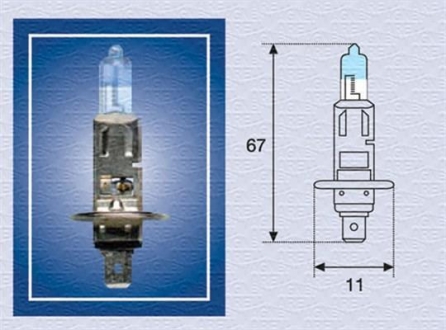 002587100000 MAGNETI MARELLI Автолампа H1