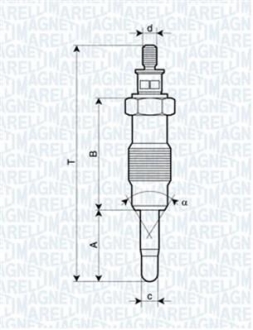 062582804304 MAGNETI MARELLI Свічка розжарювання