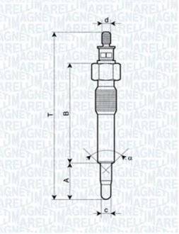 062583202304 MAGNETI MARELLI Свеча накаливания