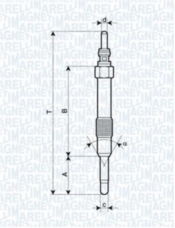 062900014304 MAGNETI MARELLI Свічка розжарювання